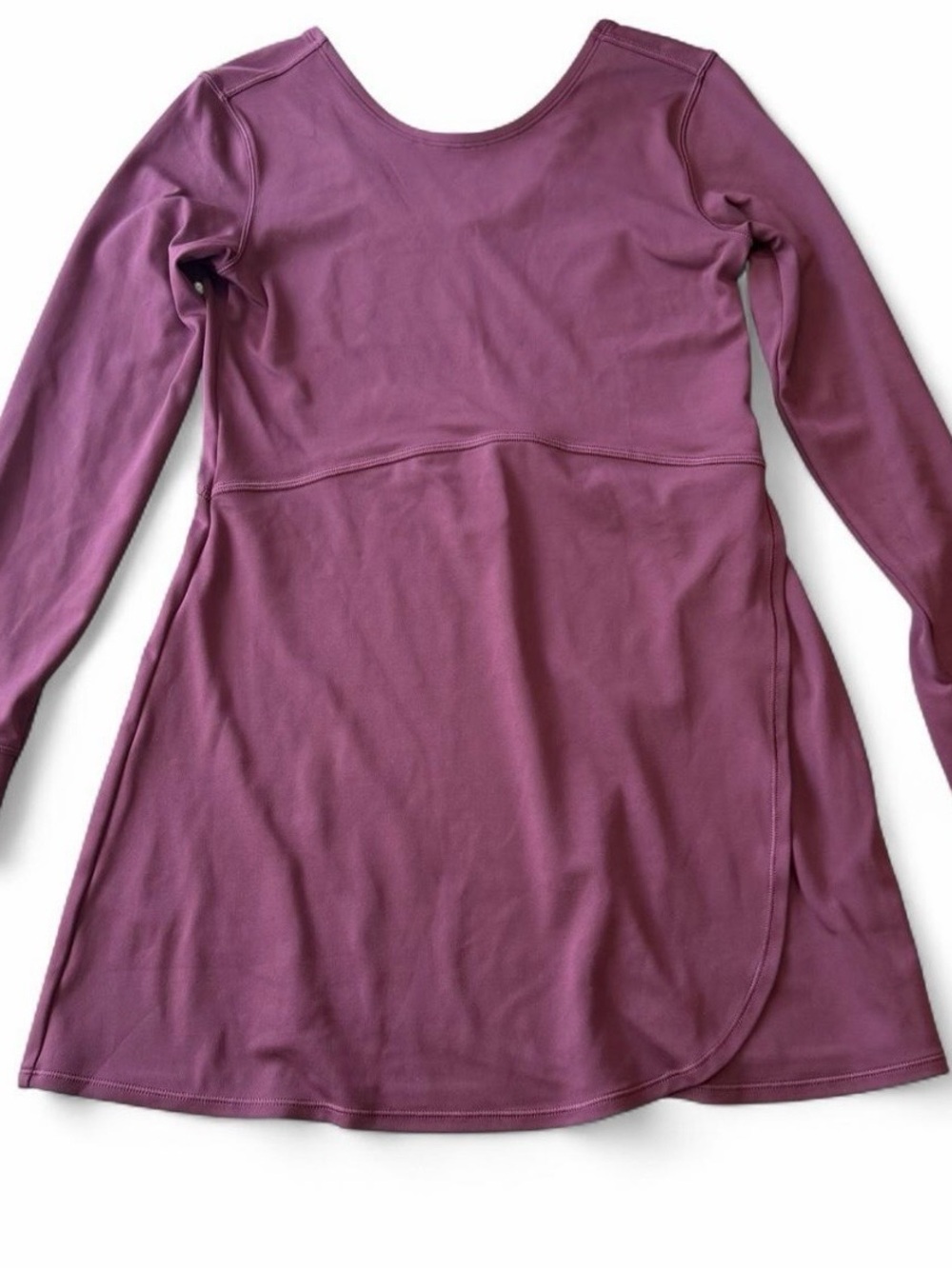 Athleta Girl M/8-10 Chit Chat Long Sleeve A-line Dress Size Color Aubergine